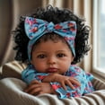 thumbnail image 1 of Muñeca Babeside, realista, renacida, negra, 45 cm, con ropa, 1 of 8