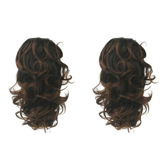 GOOHOCHY 2 Pcs Curl Wig Gripper Synthetic Hair Wig Hairpiece for Women 40.00X10.00X0.50CM