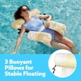thumbnail image 2 of Silla flotante Sloosh convertible para piscina, color champán tropical, 2 of 7