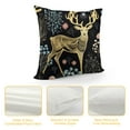 thumbnail image 4 of GOSMITH  Gold Christmas Deer Throw Pillow Covers Boho Plants Floral Farmhouse Decorative Xmas Pillow Covers Short Pile Pillow Case for Sofa Bedroom, 4 of 5