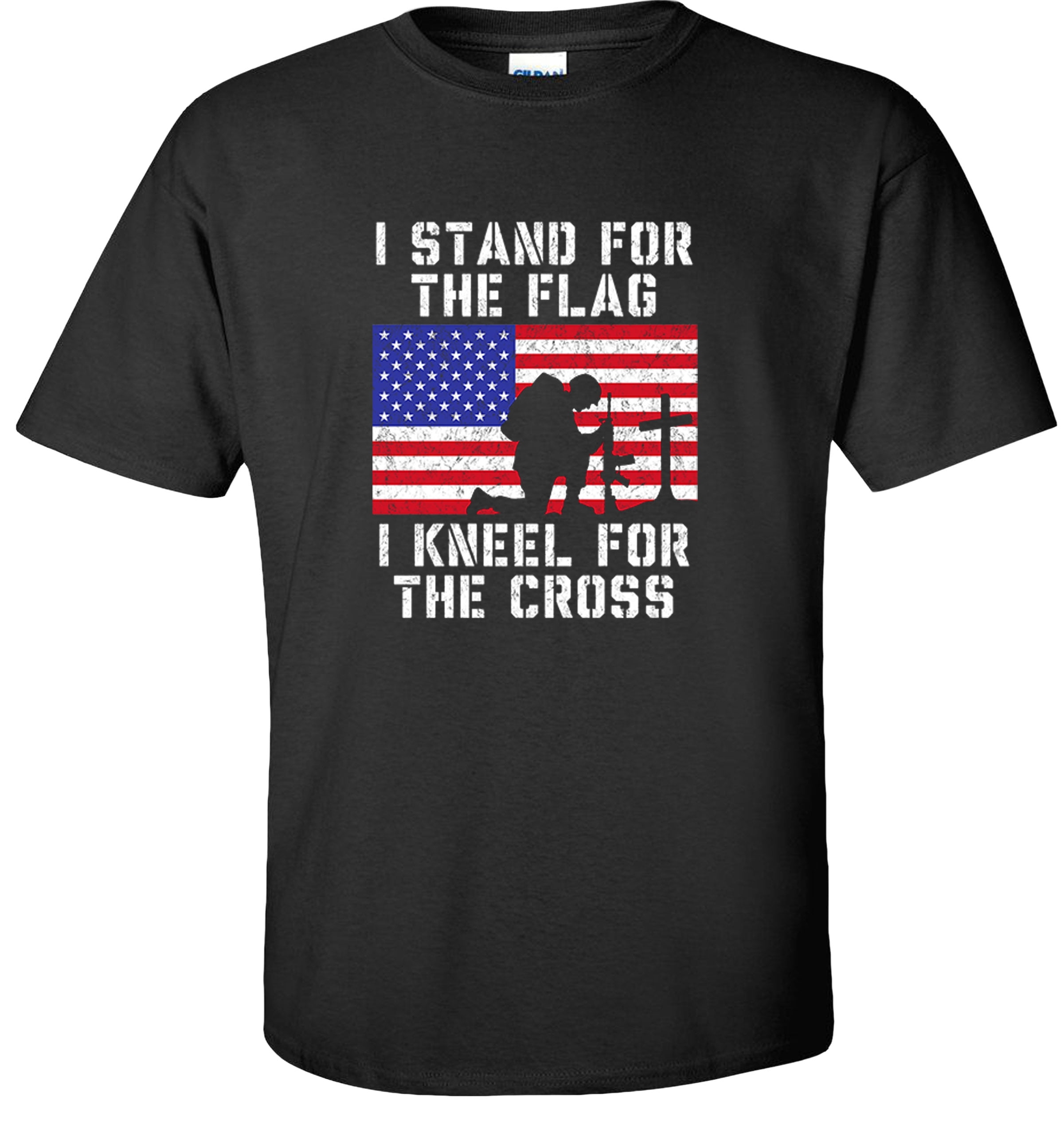 I Stand For Our Flag I Kneel For The Cross Flag House and Garden Flag