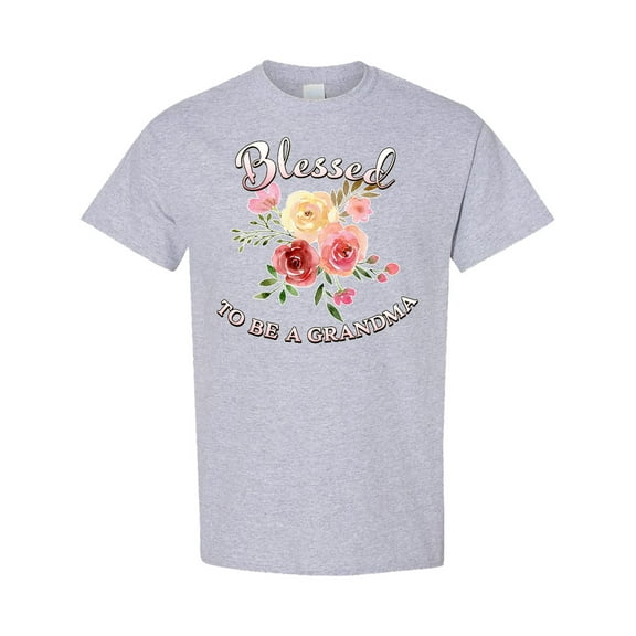 Inktastic Blessed to Be a Grandma Flowers T-Shirt