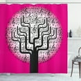 thumbnail image 1 of Ambesonne Music Shower Curtain, Tree, 69"Wx70"L, Hot Pink Black White, 1 of 3