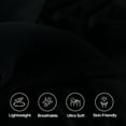 thumbnail image 5 of IR Imperial Rooms 3 PC Duvet Cover Set Queen Size Plain Button Closer Soft Brushed Microfiber Black Color 90 x 90 Inches., 5 of 8