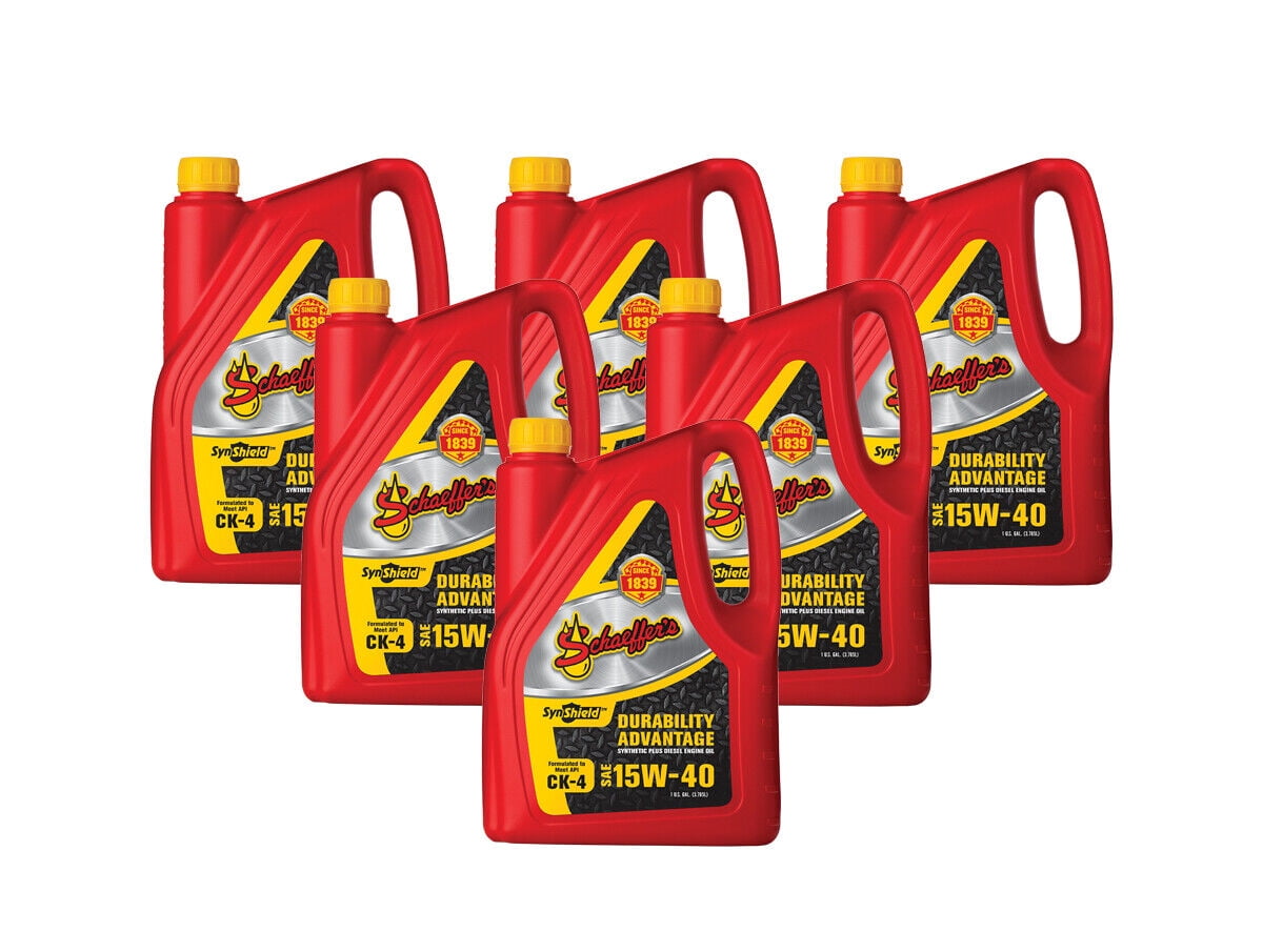 Schaeffer Manufacturing Co. 0700CK4-006 SynShield Durability Advantage Diesel Engine Oil 15W-40, 1-Gallon Bottle (Pack of 6)…