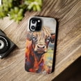thumbnail image 6 of Cute iPhone Cases - Highland Harmony: Robust Rocky Mountain-Inspired Tough iPhone Case Featuring an Expressionism Fresco Highland Cow, Farm, 6 of 6
