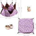 thumbnail image 5 of Hanging Bed For Small Animal, Guinea Pig Cage Accessories Multifunctional, Plush Cloth Hammock With Bright Colors And Fun Bunny Style Prints, 5 of 5
