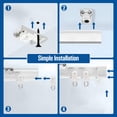 thumbnail image 3 of Riel de Cortina de Techo Flexible 5 m Instalación de Techo para Cortinas Sistema de Riel Separador de Habitación Colgante Blanco, 3 of 8