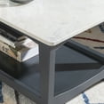thumbnail image 3 of Powell Andover Indoor Modern Coffee Table with Shelf, Gray Wash/White Faux Marble, 3 of 11