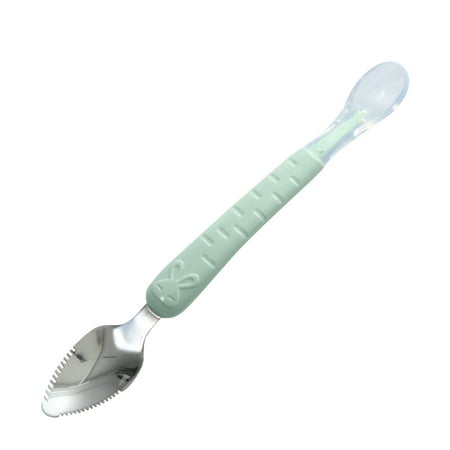 

Baby Fruit Spoon Double Head Easy to Clean Stainless Steel Multi Functional Feeding Spoon for Infants
