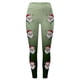 thumbnail image 3 of MKLEKYY Leggings deportivos para mujer Leggings para mujer Leggings de entrenamiento Pantalones con estampado navideño de bloques de color Leggings suaves y elásticos 3826, 3 of 4