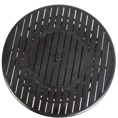Fire Sense - Grand Cooper Aluminum Round LPG Fire Pit - Antique Bronze