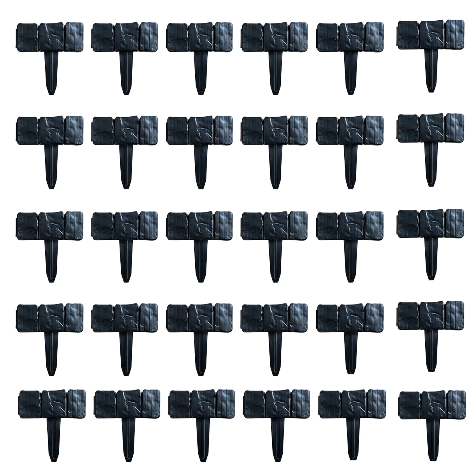 30PCS New Release! Imitation Stone Garden Fence, Faux Stone No-Dig Landscape Edging, 10-ft., Plastic Black
