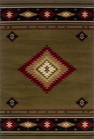 Sphinx Hudson Area Rug 087J1 Green Southwestern 1' 10" x 7' 6" Rectangle