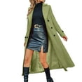 thumbnail image 2 of SwiftWear Women's Long Winter Trench Coat Elegant Notch Lapel Double Breasted Classic Overcoat Warm Thick Jacket with Pocket, 2 of 8
