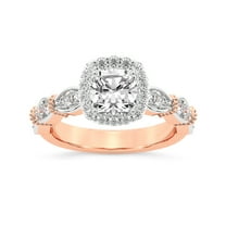 IGI Certified 2 Carat Cushion Shape Lab Grown Diamond Engagement Ring | 14K Rose Gold |Micaela Halo Diamond Ring | FG-VS1-VS2 Quality Friendly Diamonds