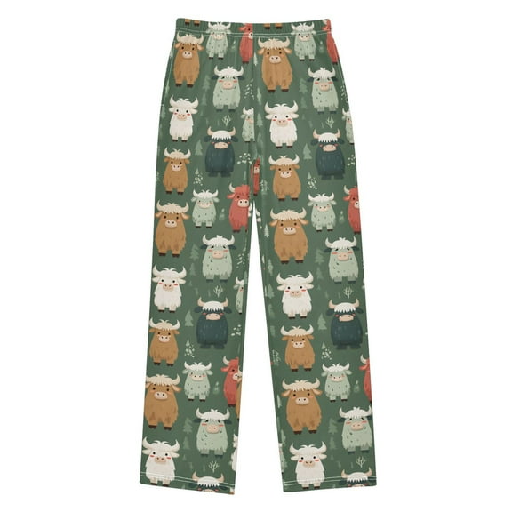joogoo Cute Cartoon Cows Pajama Pants Pj Bottoms Sleepwear Lounge L