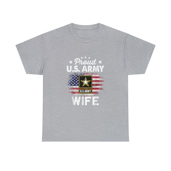 US Army Proud Wife - Proud Wife Of A US Army Veteran Flag T-Shirt