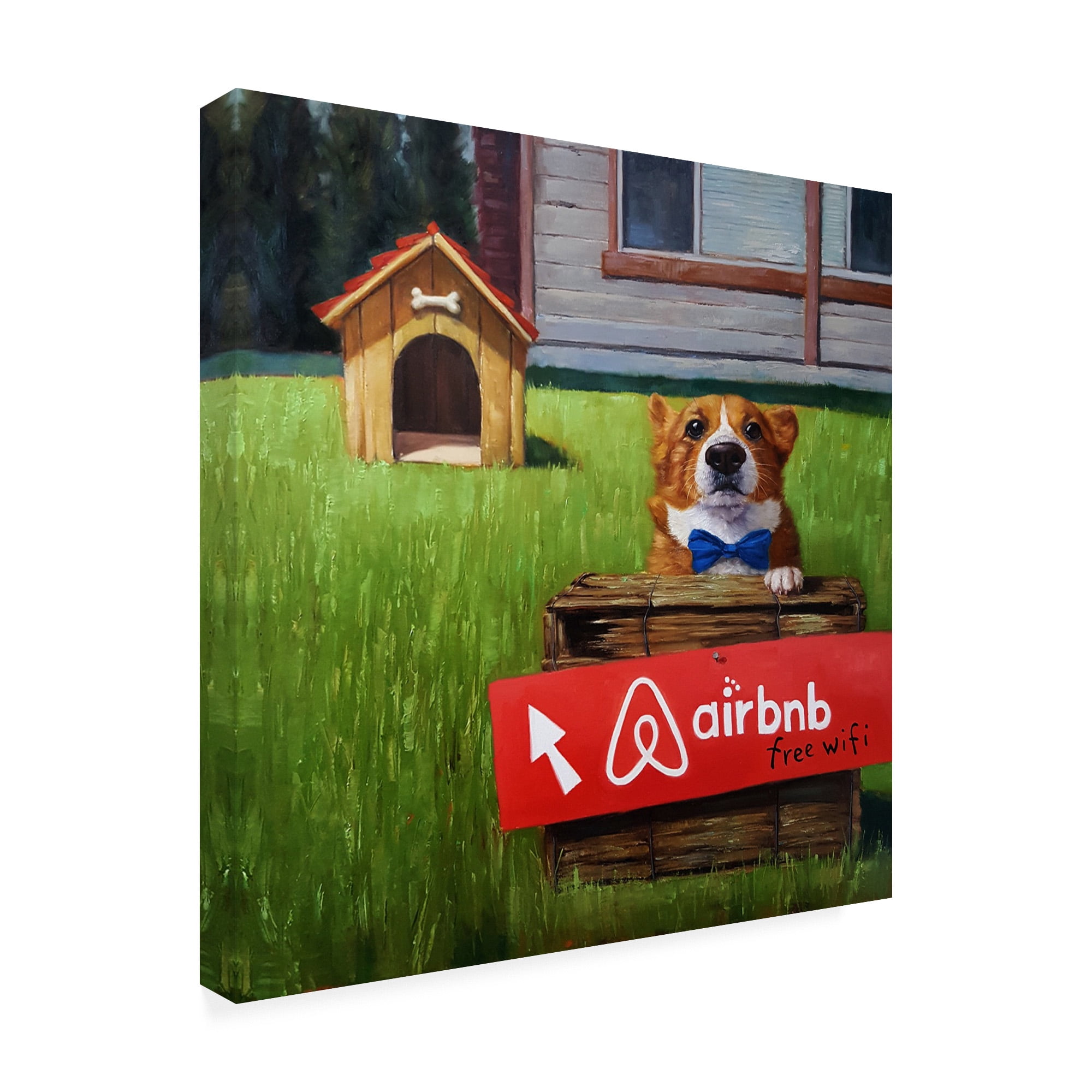 Trademark Fine Art 'K9 BNB' Canvas Art by Lucia Hefferna