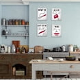 thumbnail image 5 of Kitchen Canvas Wall Art, 4 Pieces Funny Kitchen Rules Songs for Kitchen Wall Decor, Vintage Red Canvas Print Artwork Framed Set for Dining Room, Coffee Bar, Bakery Decor, 5 of 6