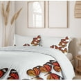 thumbnail image 6 of Ambesonne Exotic Duvet Cover Sets, Spring Monarch Bug, 2-King, Dark Brown Marigold, 6 of 7