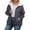 Grey, variant on Bibifish Womens Jackets Oversized Fall Winter Warm Fleece Zip Up Hooded Jackets Casual Long Sleeve Solid Color Soft Outerwear Coats With Pocket