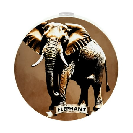 

Night Light Night Lights Plug into Wall 2-Pack Nightlight Plug in Night Light Dusk to Dawn Night Lamp Led Night Light for Adults Kids Room Retro Elephant Animal Painting