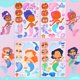 thumbnail image 4 of Láminas adhesivas con forma de sirena JOYIN, 36 unidades, 23 x 15 cm, manualidades para niños, 4 of 8