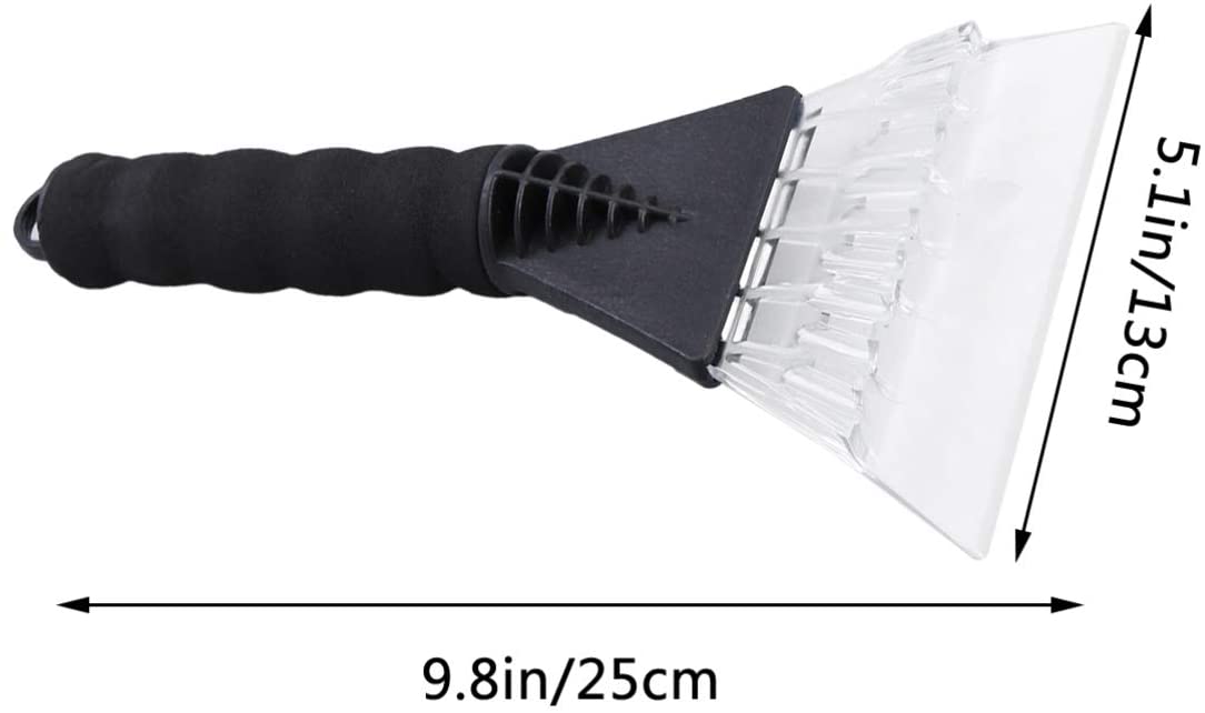Grattoir à Glace Avec Gants Isolants - Pelle à Neige Double Fonction, Lame Large En ABS, Pour Pare-brise Voiture Hiver (noir, Bleu, Rouge)
