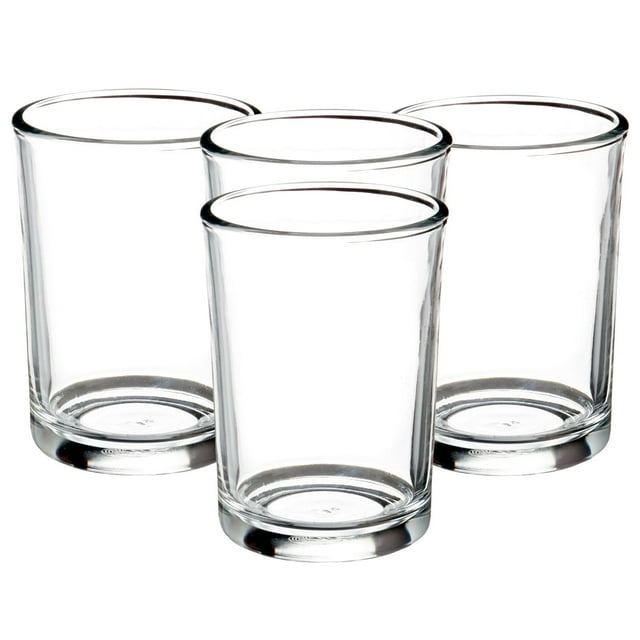 Juego de 4 Vasos Cafeteros VITTORI de Vidrio Cristal 250ml