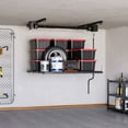 thumbnail image 1 of Garage Storage Rack, Adjustable Heavy Duty Ceiling Mounted Storage Racks with Safety Lock, 250 lb Capacity Overhead Garage Storage Rack for Garage, 1 of 7
