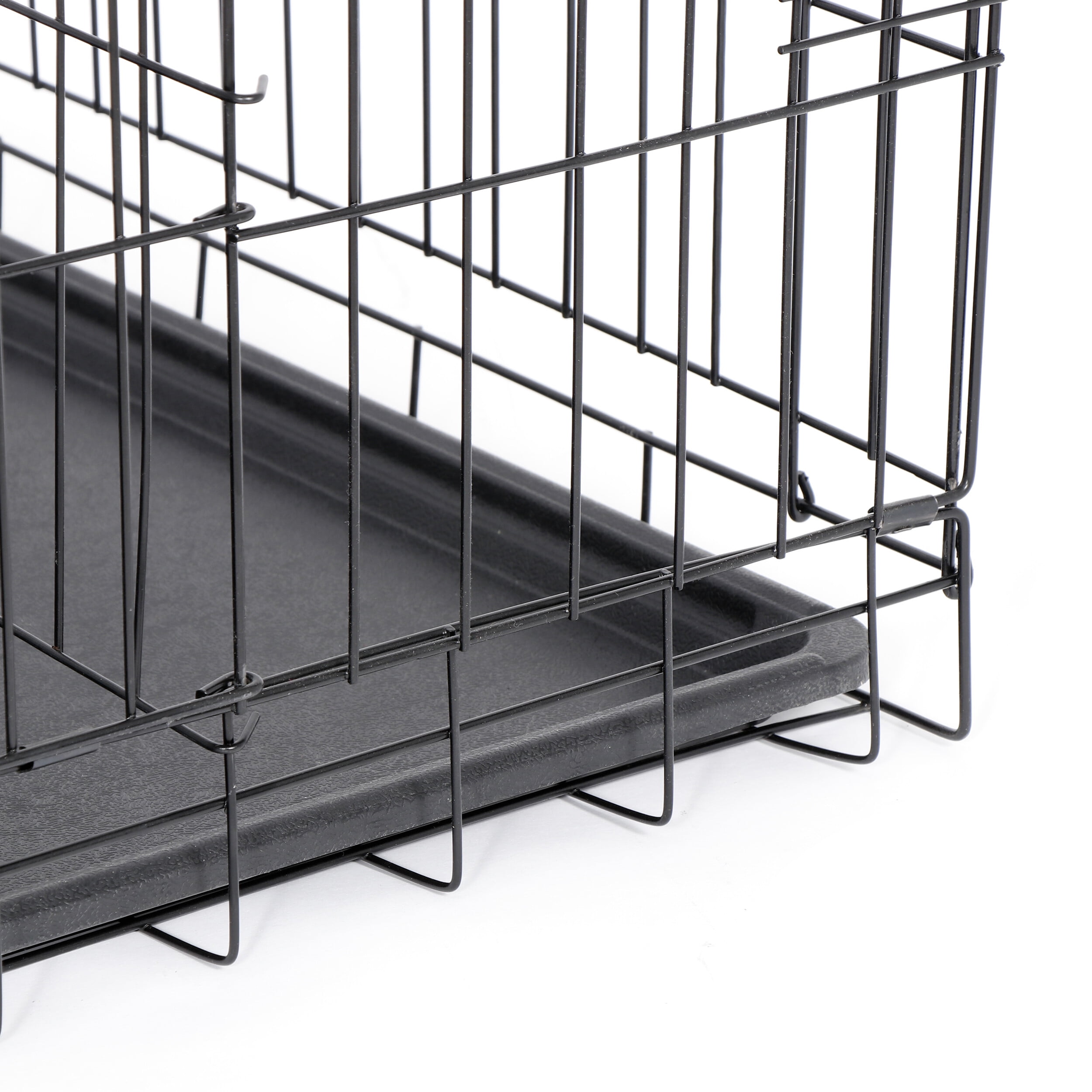HomGarden 42’’ Foldable Large Dog Crate Kennel Double Door, Black