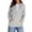Grey, variant on VISALY Womens Zip Up Hoodies Sweater Jacket Sweaters Long Sleeve Knitted Zip Up Hoodies Ribbed Pullover Loose Casual Sweatshirts with Pocket Comfy Sweaters Tunic Sweater Long Sleeve Sweaters Blue Xxl