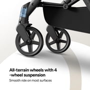 Mompush Lithe V2 Lightweight Stroller with Snack Tray, Newborn Nest Mode, Forest, 17.3LB, Unisex