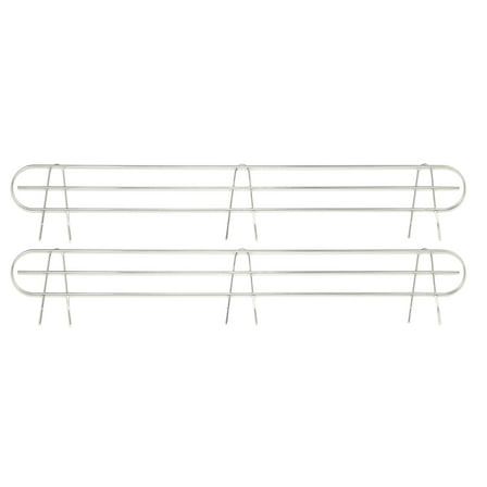 HSS Add-on Steel Wire Shelf Back Ledge Fits 36" Wide Wire Shelf Chrome 2-Pack, Hardware