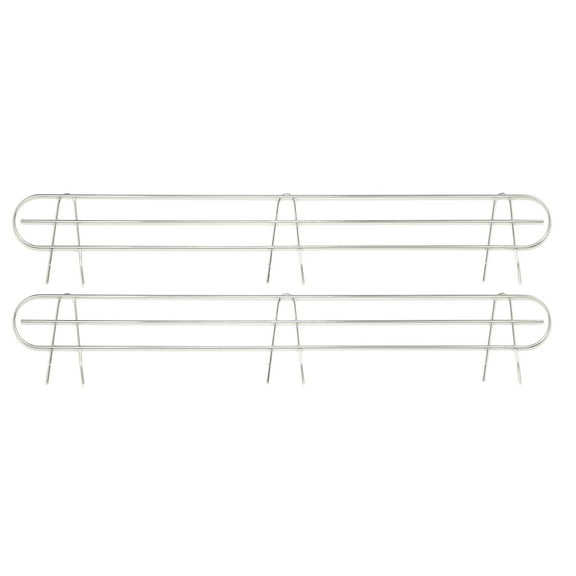 HSS Add-on Steel Wire Shelf Back Ledge Fits 36" Wide Wire Shelf Chrome 2-Pack, Hardware