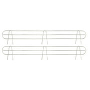 HSS Add-on Steel Wire Shelf Back Ledge Fits 36" Wide Wire Shelf Chrome 2-Pack, Hardware
