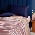 thumbnail image 4 of Organictune 12 Pack Silky Satin Standard Pillowcases for Hair and Skin, Super Soft and Cooling Pillow Cases with Envelope Closure, 20x26 Inches, Navy Blue, 4 of 5