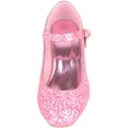 thumbnail image 2 of ABSOLUTE FOOTWEAR Childrens Kids Girls Slip On Heeled Sparkly Glitter Pagent Party Celebration Shoes - Pink - US Child 12, 2 of 7