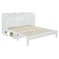 thumbnail image 5 of Queen Size Murphy Bed with Large Capacity Drawers, Space-Saving Cabinet Bed with Foldable Design, for  Apartments, Guesthouses, White, 5 of 9