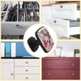 thumbnail image 5 of 4 Pcs Cabinet Handle Drawer Pulls Rose and Leopard Knobs with Screws Square Furniture Office Cabinet Knob Decoration, 5 of 7