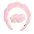 thumbnail image 1 of Diadema, toallas de muñeca, juego de muñequeras para lavar la cara, diademas para el cuidado de la piel para mujeres, tela de toalla de rizo, esponja hinchada, diadema facial, bandas para el, 1 of 5
