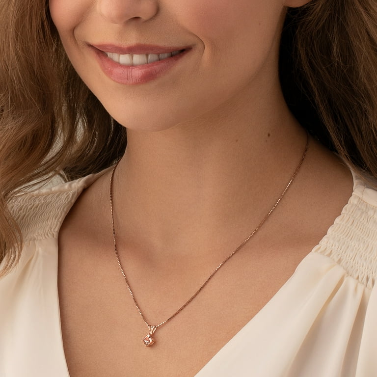 Cushion cut shop morganite necklace