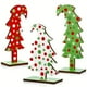 thumbnail image 2 of Adornos navideños, adornos navideños, regalos navideños, árbol de Navidad de tres lunares de tres colores, adornos de madera para escritorio, decoraciones de escritorio, 2 of 5
