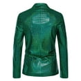thumbnail image 4 of JUUYY Men's Metallic Shiny Suits Disco Sequin Blazer and Pants 2 Piece Sets for Party Prom Green XXL, 4 of 8