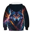 thumbnail image 3 of Byoo Toddler Boys Sweatshirts Wolf Print Pullover Hoodie Sweatshirts Comfortable Outerwear Warm Shirt for Kid, 3 of 5