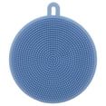 thumbnail image 2 of Handy Housewares 4" Round Silicone Dish Scrubbing Sponge / Vegetable Scrubber Brush - Pastel Blue 3 Pack, 2 of 4