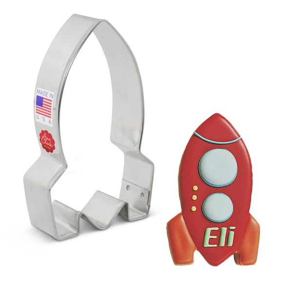 Ann Clark Space Rocket Cookie Cutter 4", Made in USA