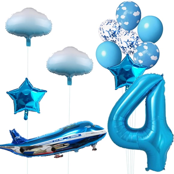 Set de globos aeroplanos MPRVAKYF para decoración de fiestas, 31 pulgadas, azul