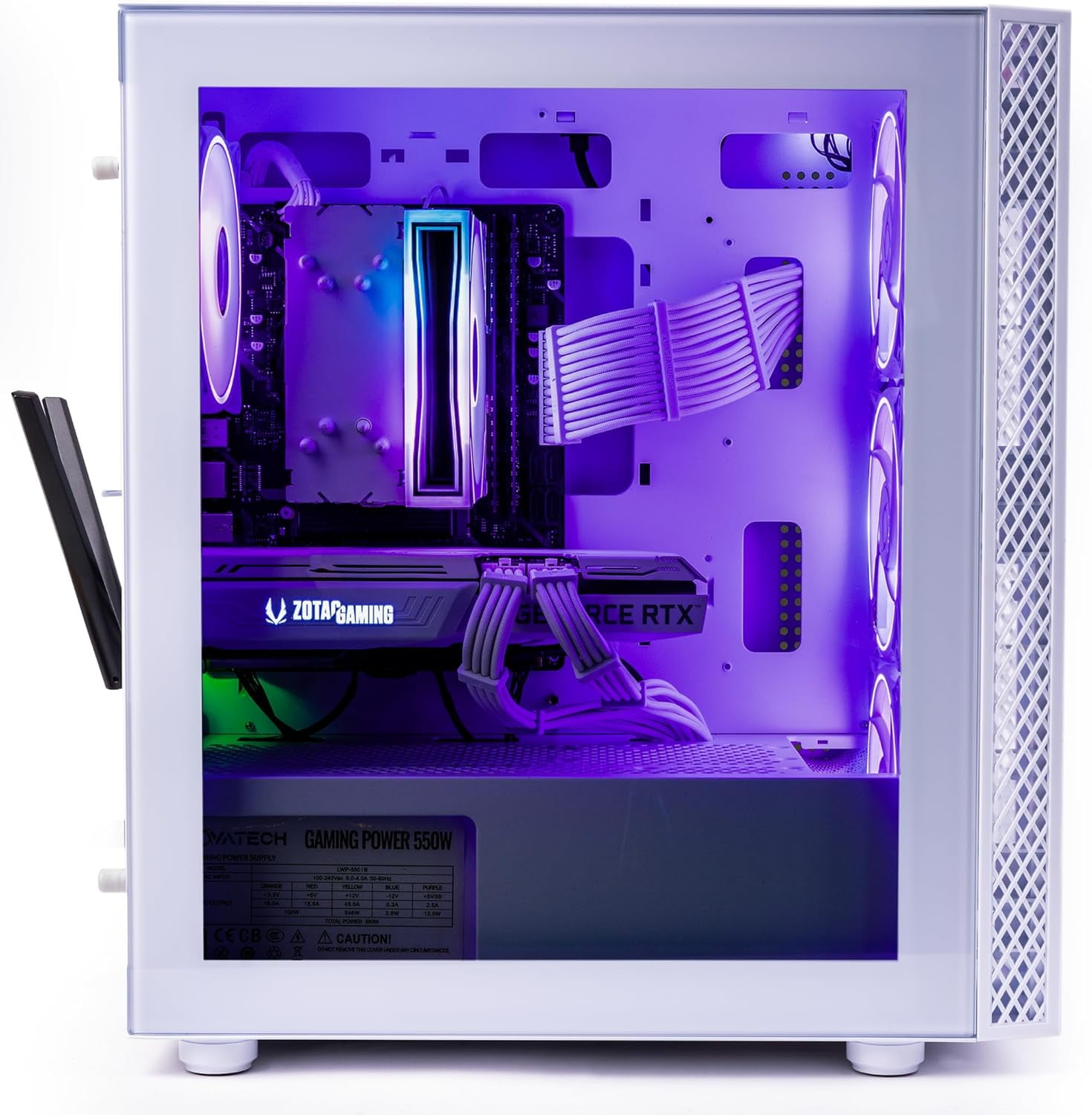 Novatech Phantom 2.0 Prebuilt Gaming PC Desktop Computer - RX580 8GB - Intel i7 Xeon 3.5GHz - 16GB RAM - 512GB M.2 SSD WiFi/BT, Win 11 - Gaming Computer Tower - Pre Built PC Gaming - 1 Year Warranty